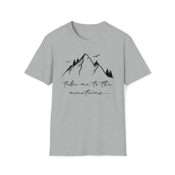 Take Me To The Mountains, Gildan Unisex Softstyle Shirt, Graphic Tee, S-3XL