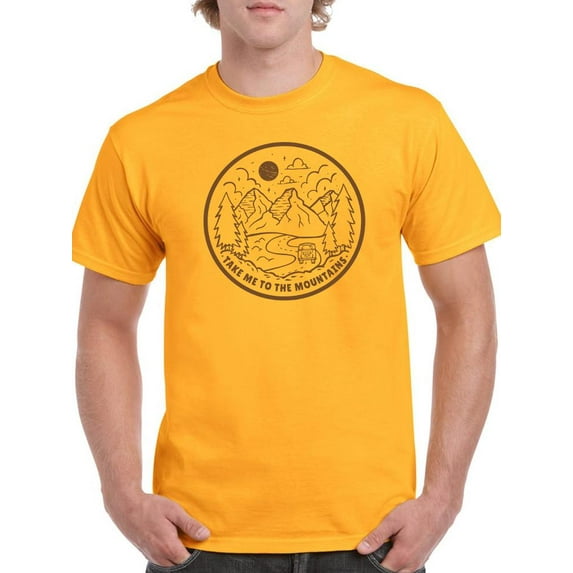 Take Me To The Mountains T-Shirt Men -Smartprints Designs, Male Small
