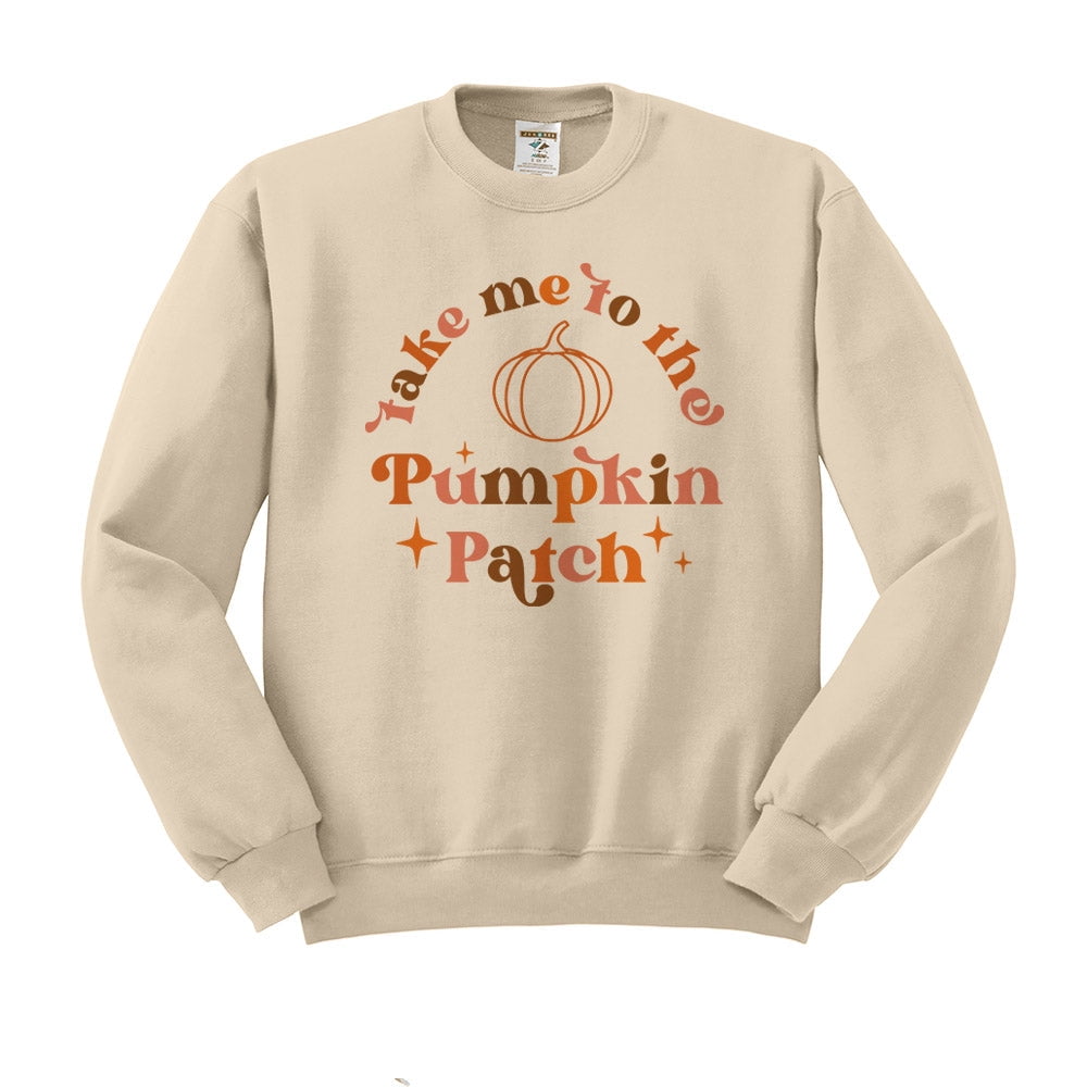 Take Me to the Pumpkin Patch Sweatshirt Unisex X-Large Grey