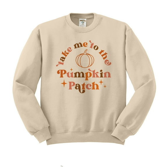 Take Me to the Pumpkin Patch Sweatshirt Unisex Medium Sand