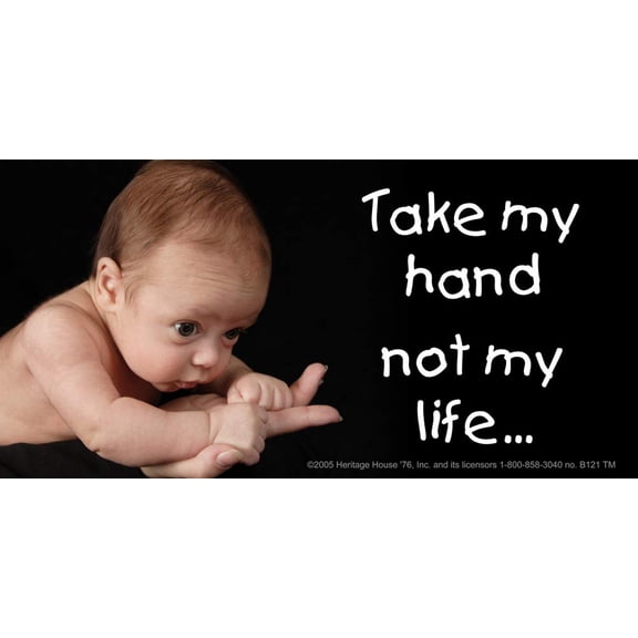 Take My Hand Pro-Life Vinyl Sign