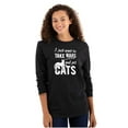 thumbnail image 1 of Take Naps and Pet Cats Funny Cute Women Plus Size Long Sleeve Graphic Tee Brisco Brands 2X, 1 of 5