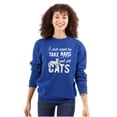 thumbnail image 1 of Take Naps and Pet Cats Funny Cute Women Plus Size Crewneck Sweatshirt Brisco Brands 5X, 1 of 5