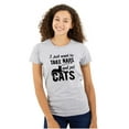 thumbnail image 1 of Take Naps and Pet Cats Funny Cute Womens Slim Fit Graphic Tee Brisco Brands L, 1 of 5