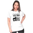 thumbnail image 1 of Take Naps and Pet Cats Funny Cute Womens Slim Fit Graphic Tee Brisco Brands S, 1 of 5