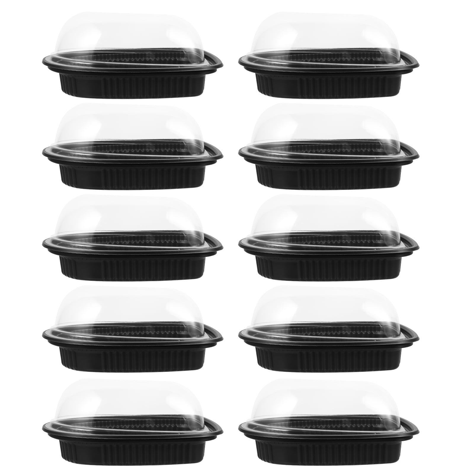 TakeOut Container, 10Pcs Disposable Food Box with Clear Lid Restaurant Take Out Food Containers