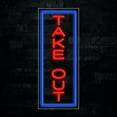 thumbnail image 1 of Take Out LED Neon Sign 12"L x 30"H #31632, 1 of 3