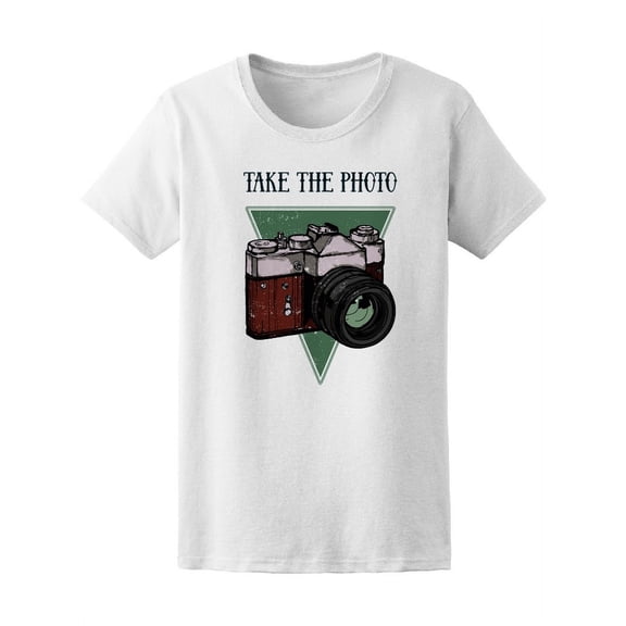 Take Photo Vintage Retro Camera T-Shirt Women -Image by Shutterstock, Female Large