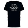 thumbnail image 1 of Take Risks, You Will Be Happy T-Shirt Men -Image by Shutterstock, Male 3X-Large, 1 of 2
