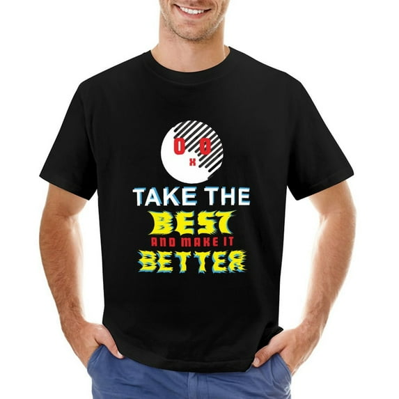 Take The Best Men’s T-Shirt 100% Cotton Casual Short Sleeve Tops Gift Tee Black 5XL