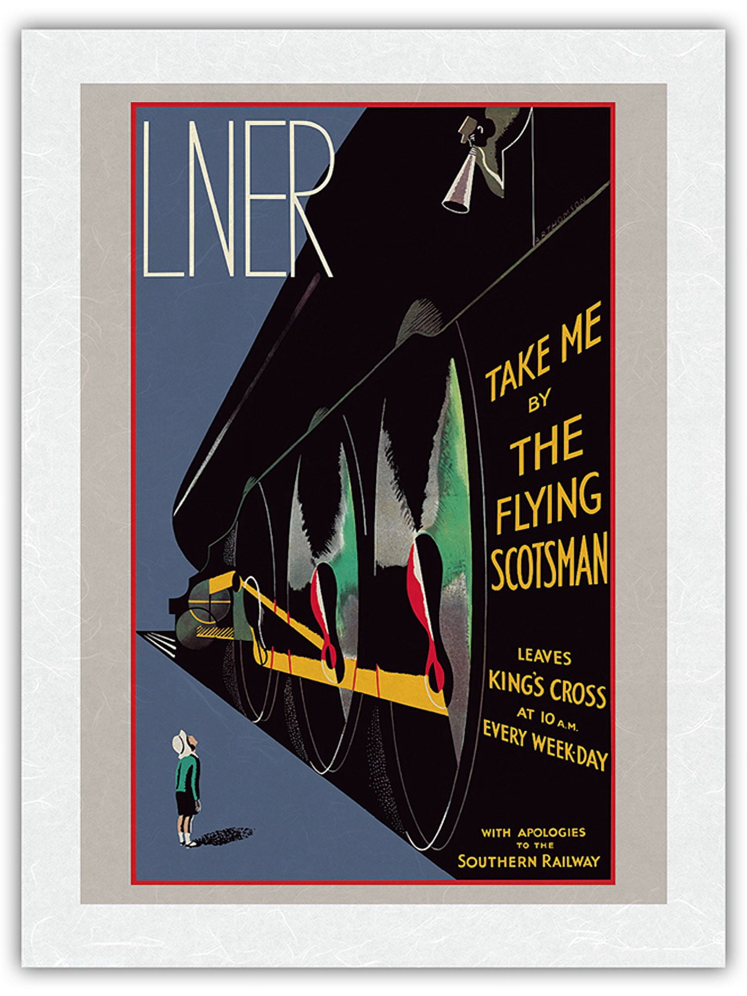 A R. Thomson Poster Take me by The Flying Scotsman - London & North Eastern Railway ...