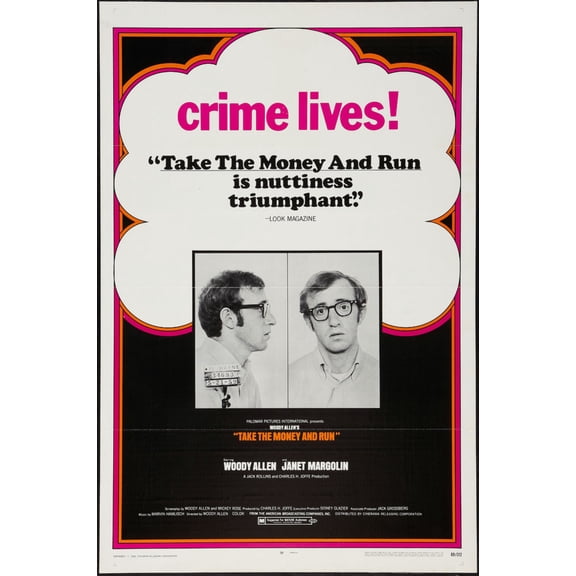 Take The Money And Run Movie Poster 16"x24" Poster Medium Art Poster 16x24 #441005 Square Adults Western Graphic