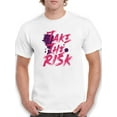 thumbnail image 1 of Take The Risk Brushstroke T-Shirt Men -GoatDeals Designs, Male x-Large, 1 of 4