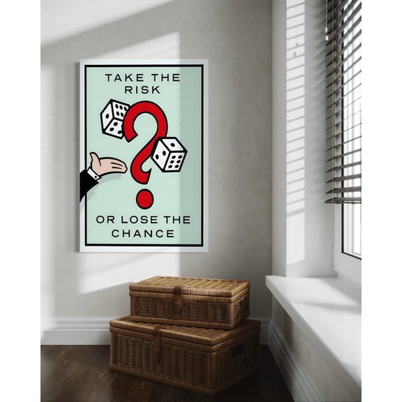 Take The Risk Monopoly Wall Art Print, Unframed Paper Poster 8x10in