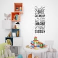 thumbnail image 1 of Take Turns Imagine Create Playroom Rules Play House Playmates Nursery Quotes Saying Wall Art Sticker Designs Vinyl Stickers For Home House Walls Rooms Window Bedroom Decoration Size (20x14 inch), 1 of 3