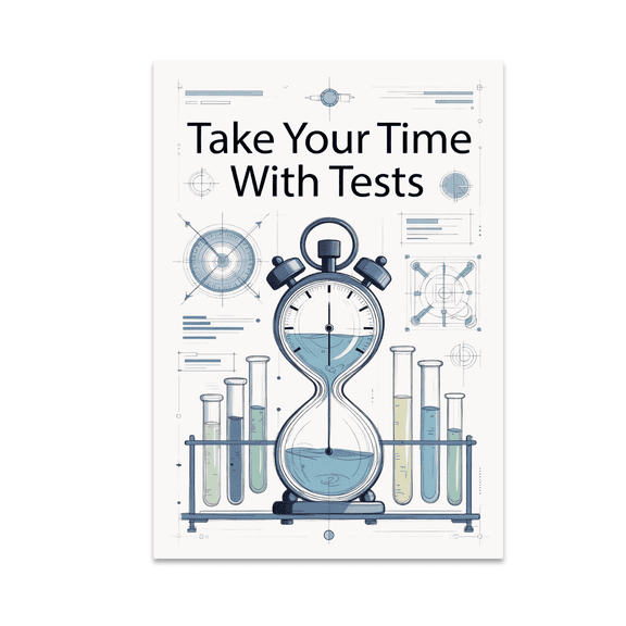 Take Your Time With Tests - Science Enthusiast - 13x19 Poster Print