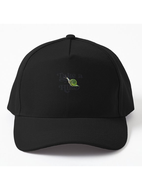 Take a Hike Snail Baseball Hat, Mollusk Trail Character Graphic Design, Classic Everyday Cap