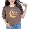 thumbnail image 1 of Take a Moment to Breathe, Boho Moon & Flowers Art, Espresso Comfort Colors T-Shirt, 2XL, 1 of 1