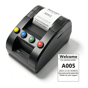 Take a Number Printer Ticket Thermal Printer Machine with 57mm Receipt Ticket Roll for Wireless Calling System for Haunted House