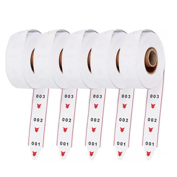 Take-a-Number Tickets for Waiting Line - 5 Rolls, 000-999, 3000 Tickets/Roll - Take a Turn Tickets for Pickup Counter, Office, Reception Desk, Auto Repair Shop