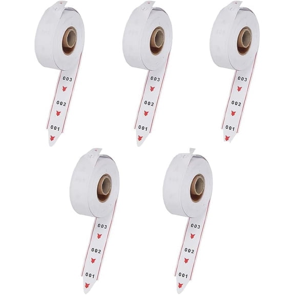 Take a Number Tickets 5 Rolls of 3 Digits for K-T Ticket Dispenser Queue Calling System 2000 Ticket Roll 000-999 White