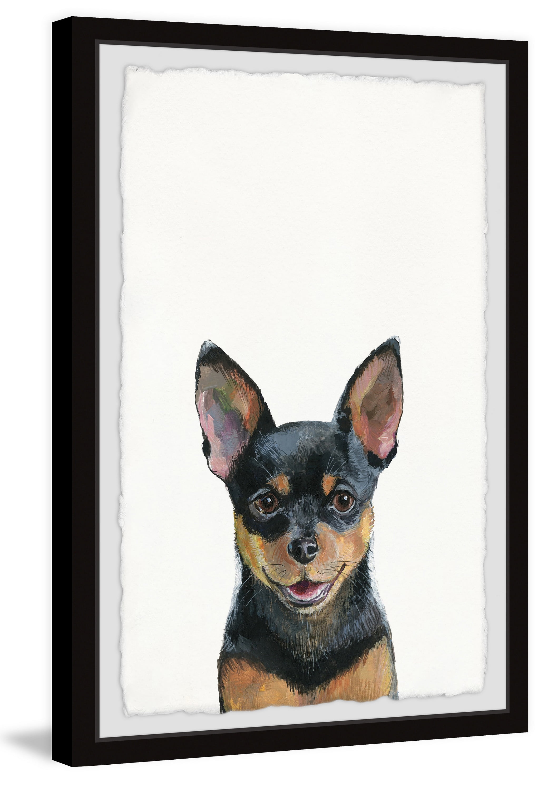 "Take a Peek" Framed Painting Art Print
