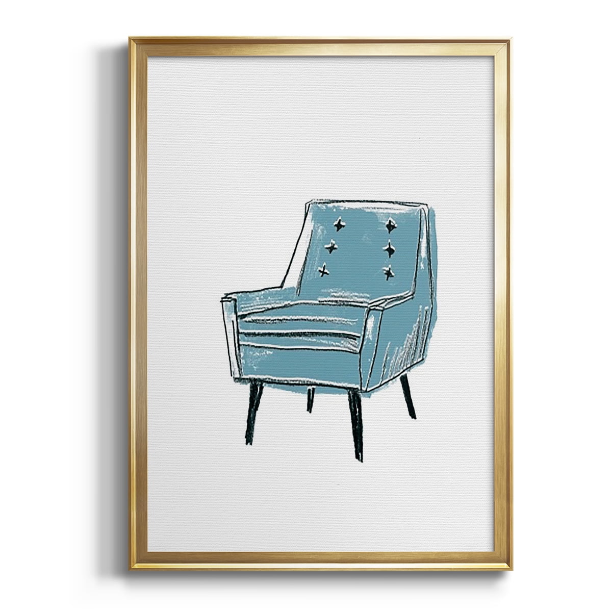 Take a Seat X Premium Framed Print, in Gold, Black, or Silver - Ready to Hang