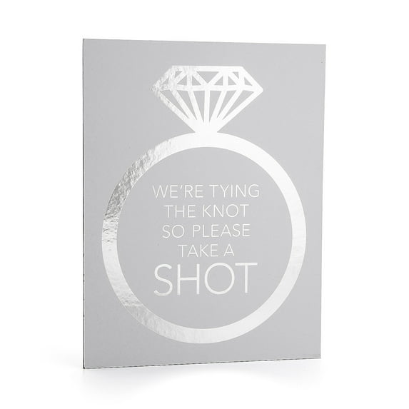 Take a Shot Iridescent Wedding Sign