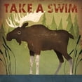 thumbnail image 1 of Take a Swim Moose Poster Print by Ryan Fowler, 1 of 2