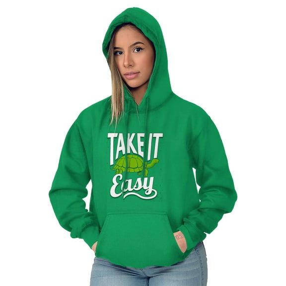 Take it Easy Turtle Lazy Day Do Less Hoodie Sweatshirt Women Men Brisco Brands S