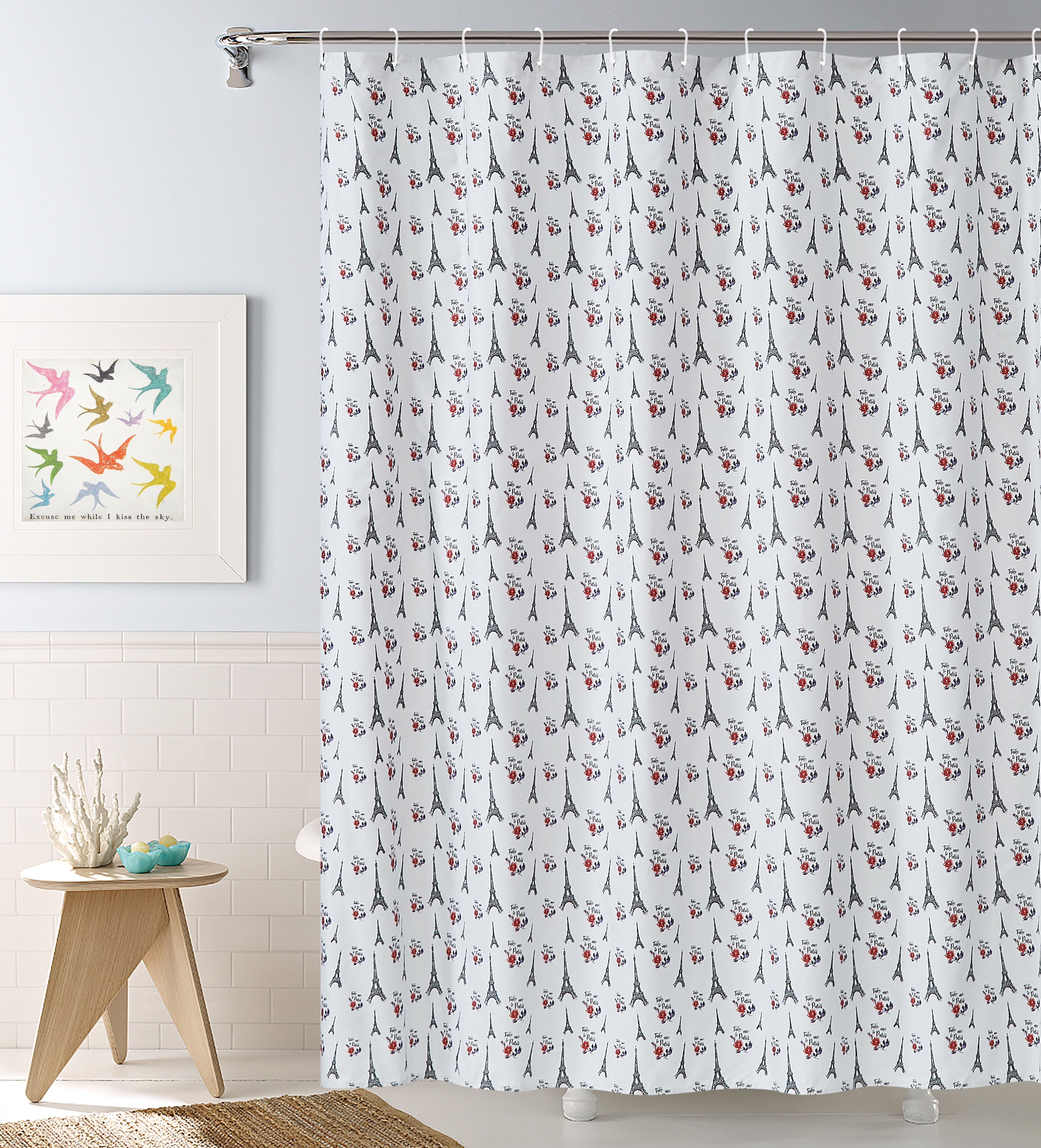 Take me to Paris 13-piece Shower Curtain Set