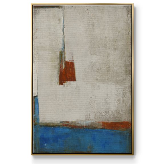 Take that Road Framed Premium Gallery Wrapped Canvas - Ready to Hang - 17 x 25 - Gold Floating Frame