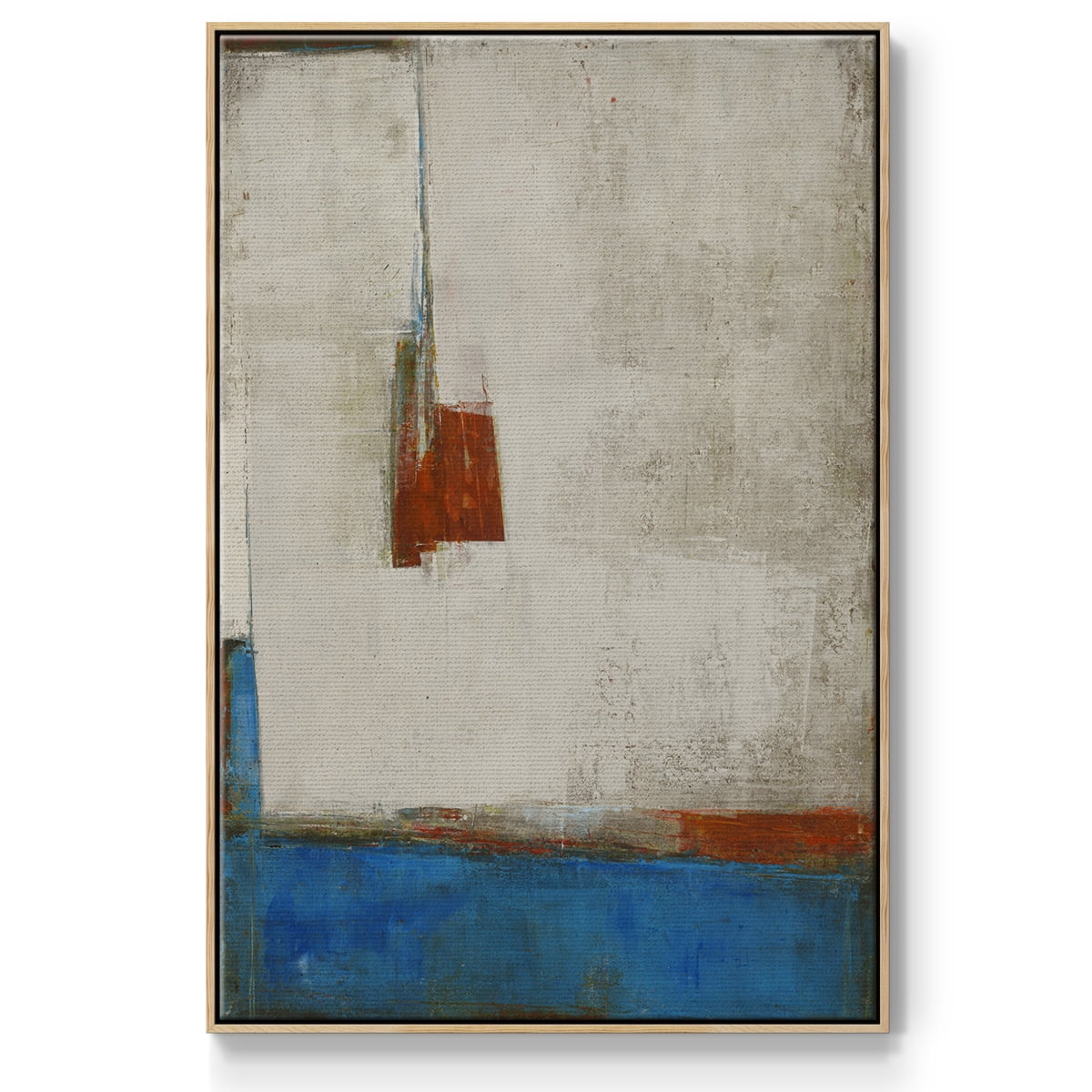 Take that Road Framed Premium Gallery Wrapped Canvas - Ready to Hang - 17 x 25 - Natural Wood Floating Frame
