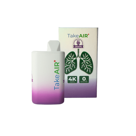 TakeAIR+ Nicotine-Free Diffuser Over 4K Puffs, All Natural, Smokeless Inhaler, Grape