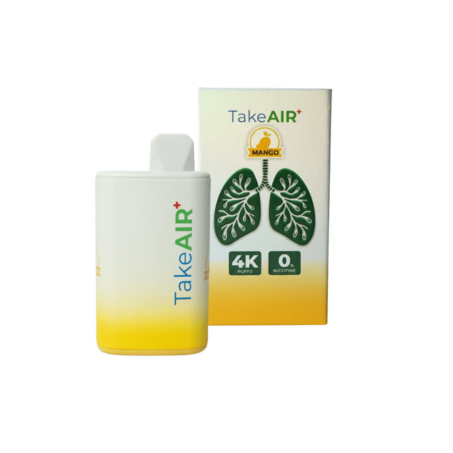 TakeAIR+ Nicotine-Free Diffuser Over 4K Puffs, All Natural, Smokeless Inhaler, Mango