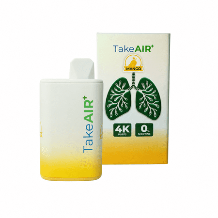 TakeAIR+ Nicotine-Free Diffuser Over 4K Puffs, All Natural, Smokeless Inhaler, Mango