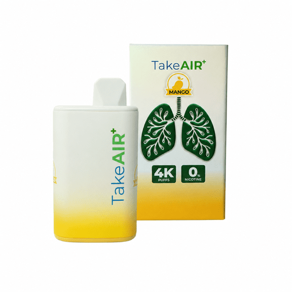TakeAIR+ Nicotine-Free Diffuser Over 4K Puffs, All Natural, Smokeless Inhaler, Mango