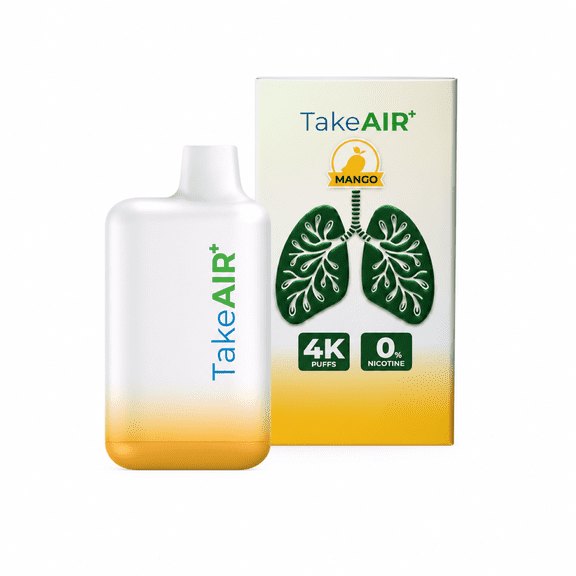 TakeAIR+ Nicotine-Free Diffuser Over 4K Puffs, All Natural, Smokeless Inhaler, Mango