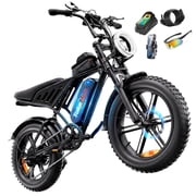TakeMov Electric Bike for Adults, 750W Motor, 28MPH Class 3, 60 Miles, 20"x4" Fat Tire Ebike, 48V/15Ah, 7-Speed, E Mountain Bike, UL2849