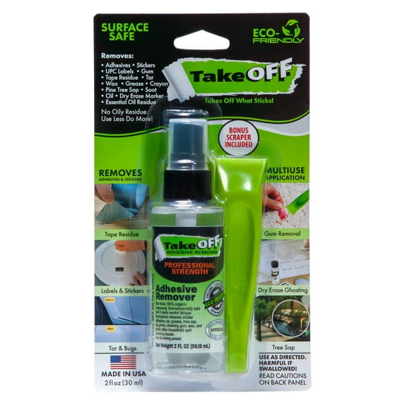 TakeOFF 2oz Spray Bottle Bundled with Surface Safe Scraper