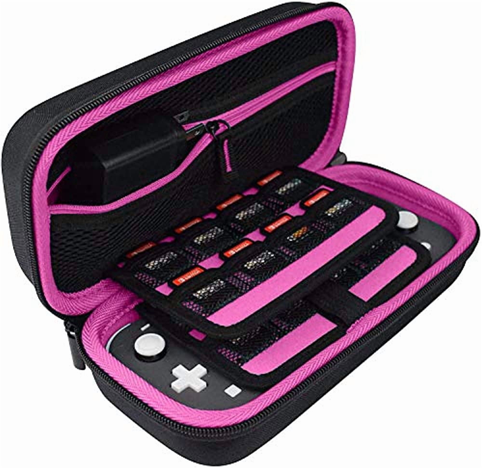 Takecase Hard Shell Carrying Case - Compatible With Nintendo Switch Lite-Pink/Black