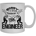 thumbnail image 1 of Taken By Hot Civil Engineer Coffee Mug, White Mug, Teacup 11 oz, 1 of 3