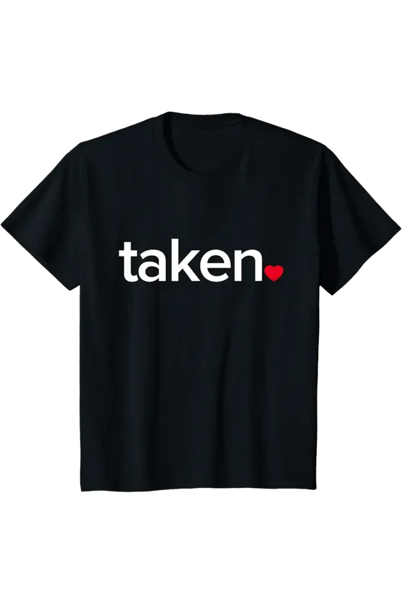 Taken Red Heart Relationship Status Graphic Unisex Cotton Blend Tee