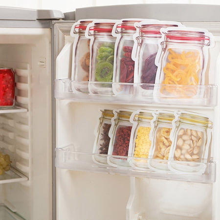 Takeoutsome 10Pc Preservation Fridge Freezing Food Storage Reusable Jar Bags Fresh Produce
