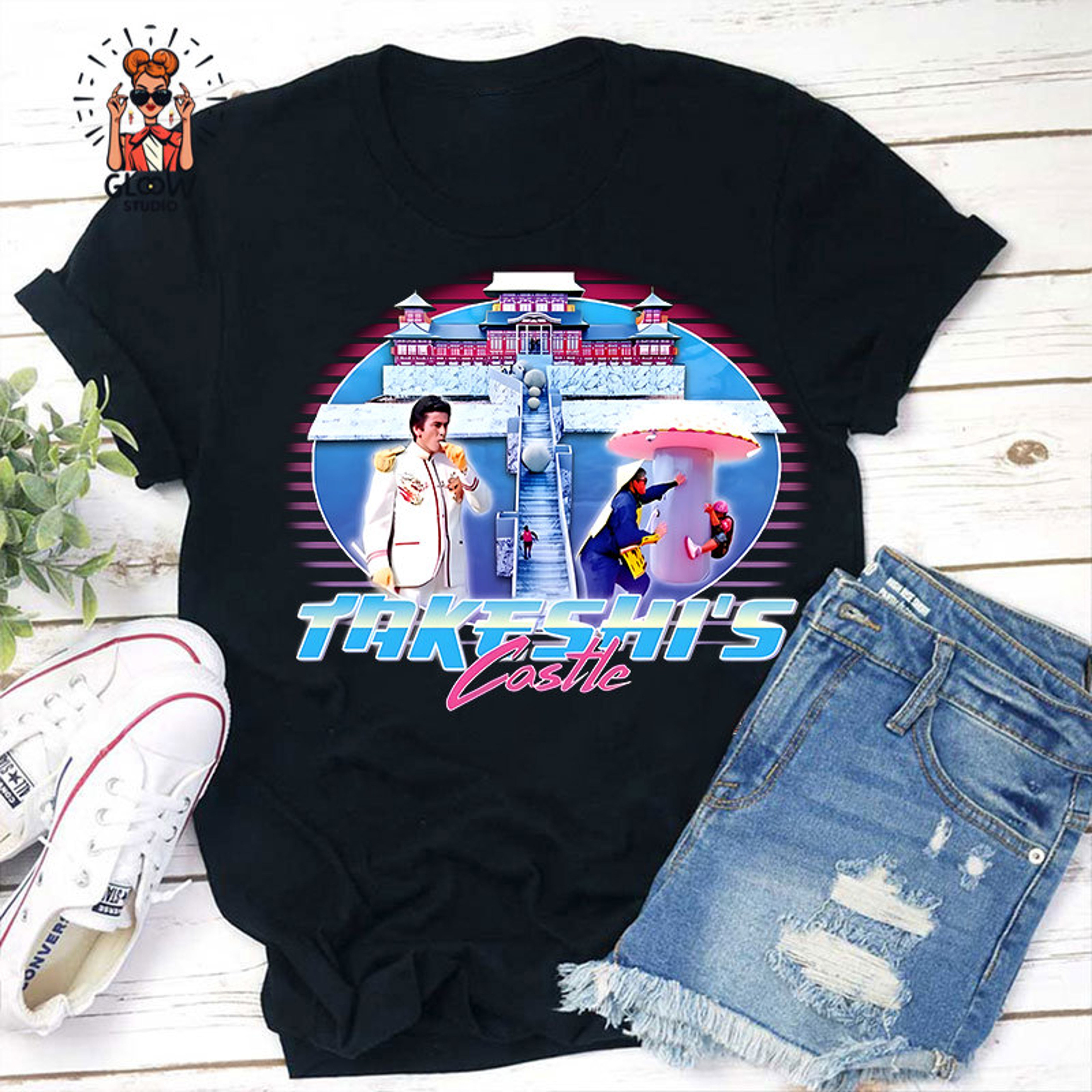 Takeshi's Castle Vintage TShirt, 90s Japan TV Shirt, 80s Game Show