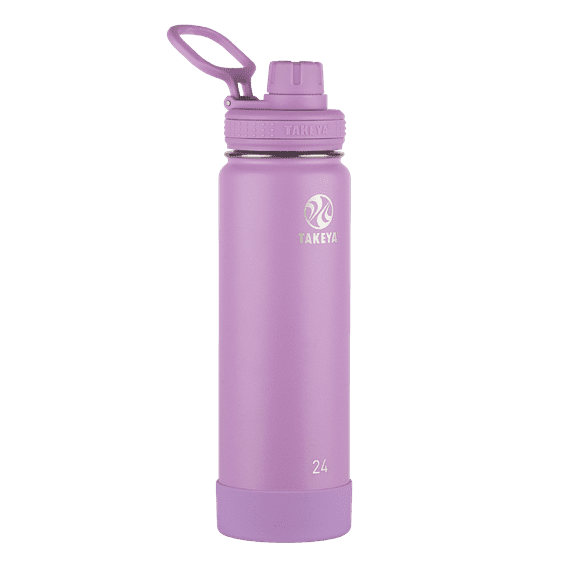Takeya Actives Stainless Steel Water Bottle w/Spout lid, 24oz Lilac