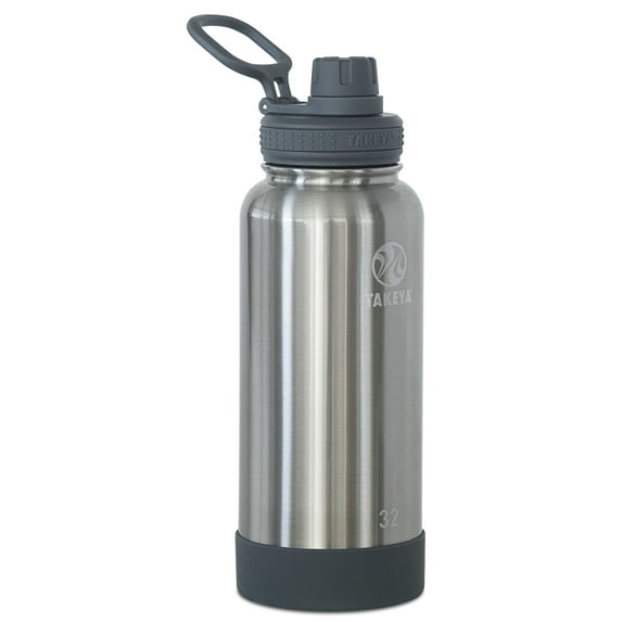 Takeya Actives Stainless Steel Water Bottle w/Spout lid, 32oz Steel
