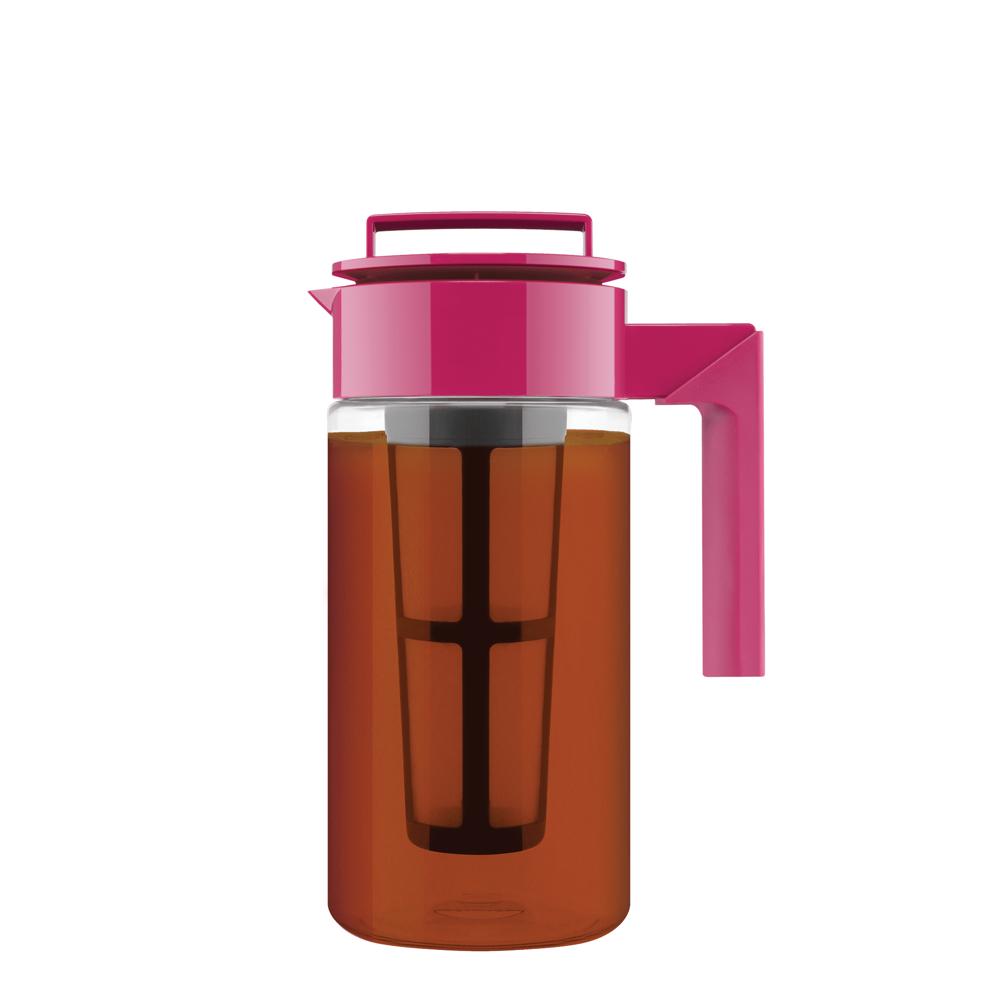 Takeya Flash Chill Iced Tea Maker with Airtight Lid, 1 Quart, Raspberry