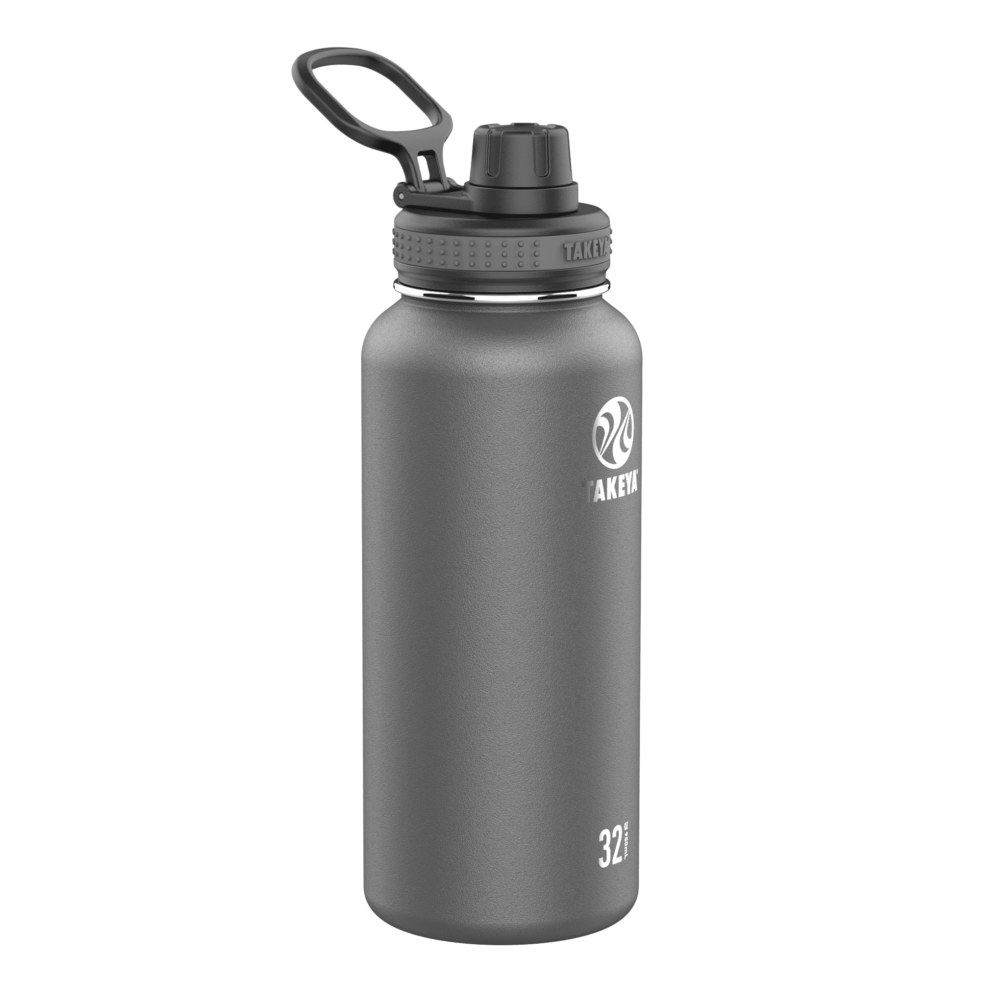 Takeya Originals Spout Water Bottle, Stainless Steel, Vacuum insulated, 32  oz, Graphite 