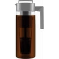 thumbnail image 1 of Takeya Patented Deluxe Cold Brew Coffee Maker with Grey Lid Airtight Pitcher, 2 Quart, Stone, 1 of 8